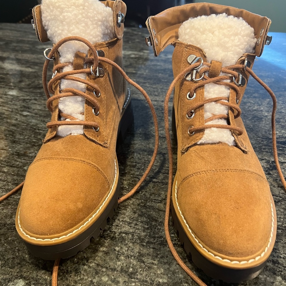 Joe Fresh Tan Lace-Up Boots